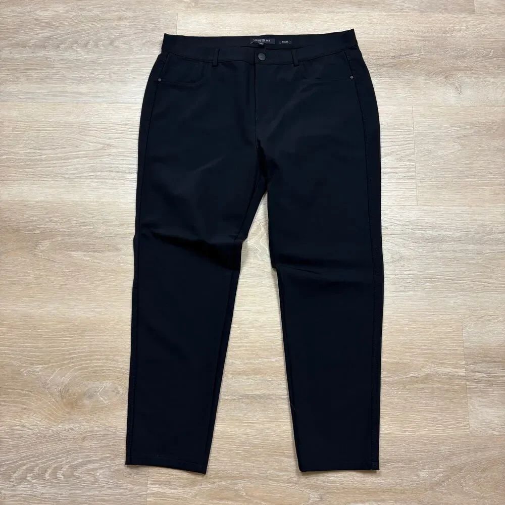 Lafayette 148 New York Mercer Tapered Leg Pants Women’s 12 Color Black - Picture 1 of 7